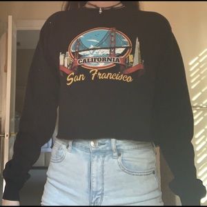 brandy cropped crewneck